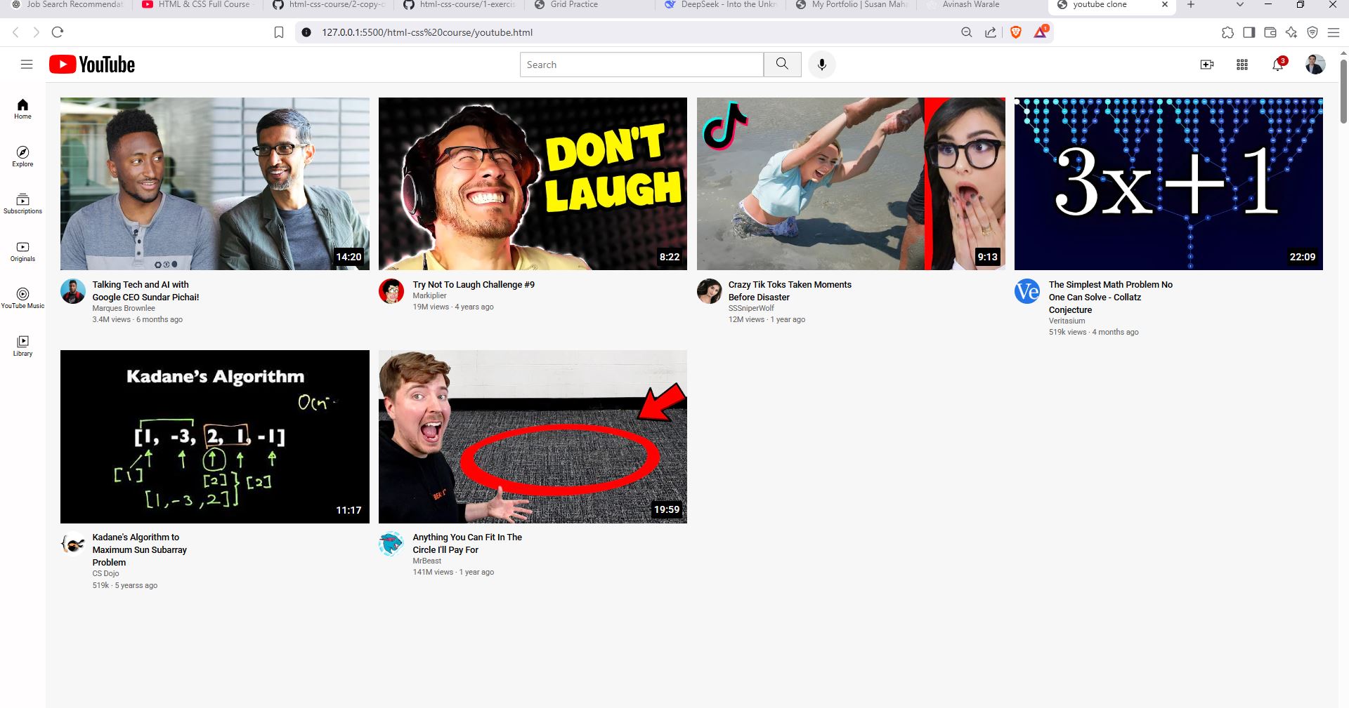 YouTube Clone Project